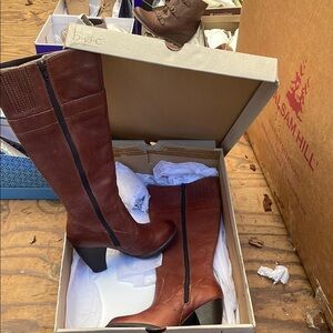 B.O.C. Brown Leather Knee-High Boots